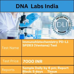 Immunohistochemistry PD-L1 SP263 (Ventana) Test cost Submit tumor tissue in 10% Formal-saline OR Formalin fixed paraffin embedded block. Ship at room temperature. Provide a copy of the Histopathology report