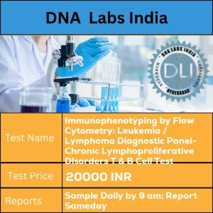 Immunophenotyping by Flow Cytometry: Leukemia / Lymphoma Diagnostic Panel-Chronic Lymphoproliferative Disorders T & B Cell Test cost 3 mL (2 mL min.) whole blood each in 1 Lavender Top (EDTA) tube AND 1 Green Top (Sodium Heparin) tube OR 2 mL (1 mL min.) Bone marrow in 1 Green Top (Sodium heparin) tube AND Aspirate Smear. Ship immediately at 18u0192??22?u00f8C. DO NOT REFRIGERATE OR FREEZE. Specify time
