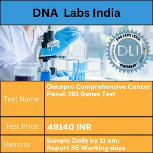Oncopro Comprehensive Cancer Panel: 161 Genes Test cost Submit formalin fixed paraffin embedded (FFPE) tissue block.  Ship at room temperature. Block should have atleast 10% tumor tissue. INR in India