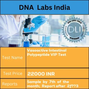 Vasoactive Intestinal Polypeptide VIP Test cost 3 mL (1.5 mL min.) plasma from1  Lavender  Top  (EDTA)  tube.  Separate plasma  within  2  hours  of  collection  in  a plastic  transport  vial  and  freeze immediately. Ship frozen.  DO NOT THAW. Duly filled Test Send Out Consent Form (Form 35) is mandatory. INR in India