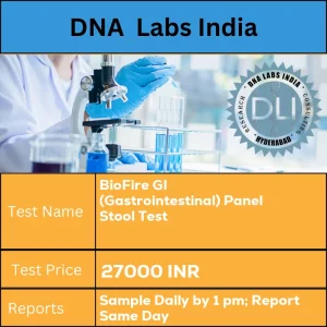 BioFire GI (Gastrointestinal) Panel Stool Test cost Submit 1 mL (0.5 mL min.) stool in Cary-Blair medium OR 2 mL (1 mL min.) stool in a sterile screw capped container. Ship refrigerated. DO NOT FREEZE. INR in India