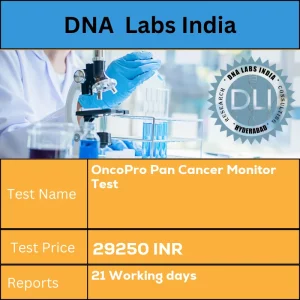 OncoPro Pan Cancer Monitor Test cost 8 mL whole blood  in 1 Lavender Top (EDTA) tube in sample collection kit available from LPL. Add the preservative supplied in the kit to the EDTA tube using a syringe & needle. Ship immediately at 18u0192??22?u00f8C. DO NOT REFRIGERATE OR FREEZE. Duly filled Oncopro Pan Cancer Monitor Clinical Information Form (Form 31) is mandatory. INR in India