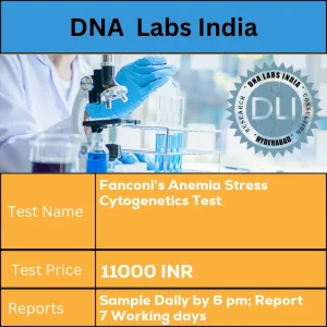 Fanconi's Anemia Stress Cytogenetics Test cost 5 mL (3 mL min.) whole blood from 1 Green Top (Sodium Heparin) tube. Ship at 18-22?u00f8C. DO NOT FREEZE. Give brief clinical history. INR in India