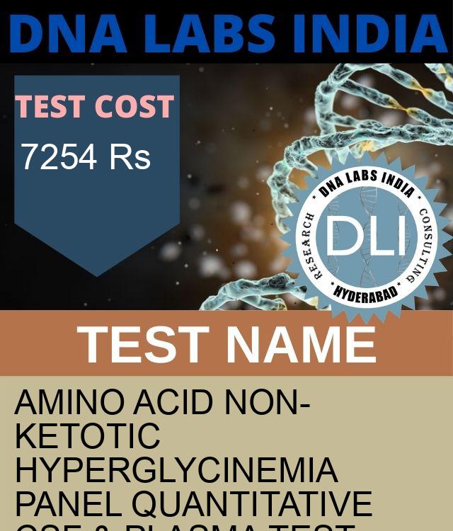AMINO ACID NON-KETOTIC HYPERGLYCINEMIA PANEL QUANTITATIVE CSF & PLASMA Test