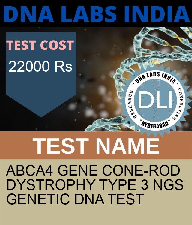 ABCA4 Gene Cone-rod dystrophy type 3 NGS Genetic DNA Test