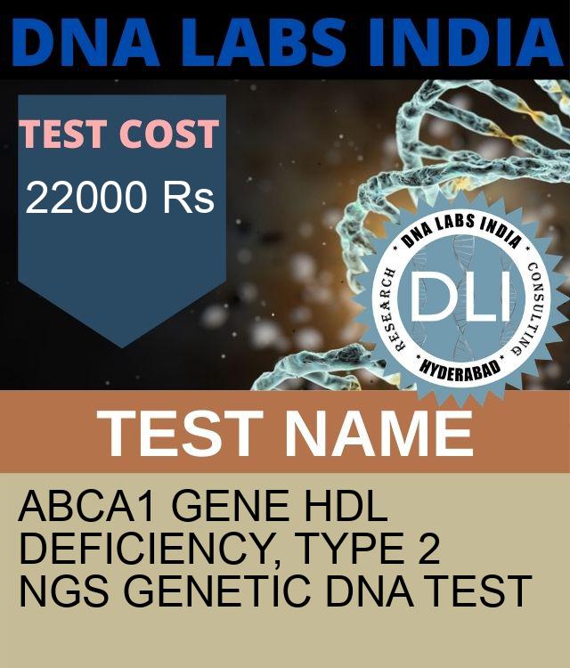 ABCA1 Gene HDL deficiency, type 2 NGS Genetic DNA Test