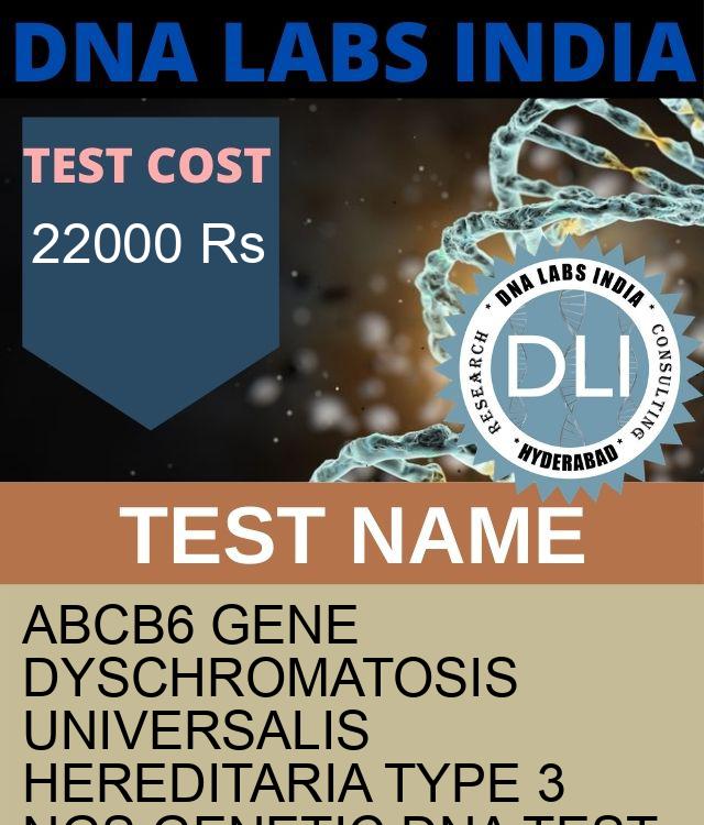 ABCB6 Gene Dyschromatosis universalis hereditaria type 3 NGS Genetic DNA Test
