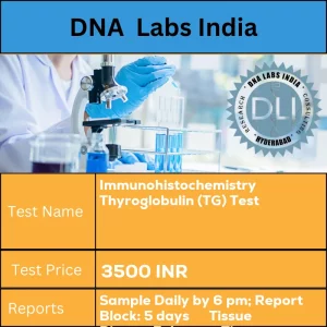 Immunohistochemistry Thyroglobulin (TG) Test cost Submit tumor tissue in 10% Formal-saline OR Formalin fixed paraffin embedded block. Ship at room temperature. Provide a copy of the Histopathology report