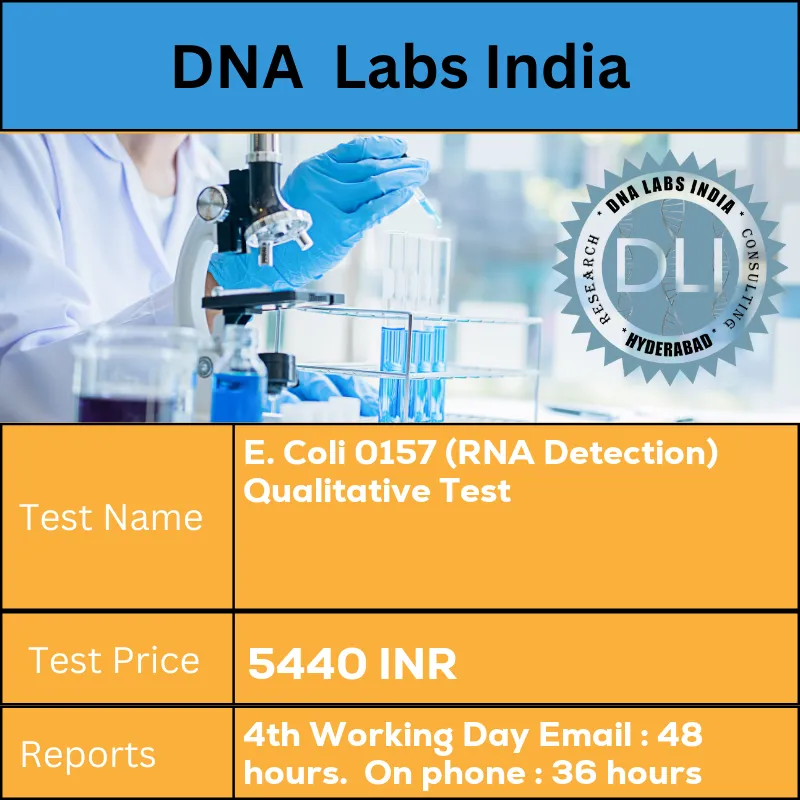 E. Coli 0157 (RNA Detection) Qualitative Test cost water