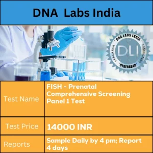 FISH - Prenatal Comprehensive Screening Panel 1 Test cost 10 mL (7 mL min.) Amniotic fluid in a sterile screw capped container. Ship at n18-22?u00f8C. DO NOT FREEZE. Sample to be taken after 15 weeks gestation. Duly filled Prenatal Genetic Testing Consent Form (Form 18) & Chromosome & FISH analysis Requisition Form (Form 17) is mandatory. INR in India